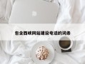 广元包含西峡网站建设电话的词条